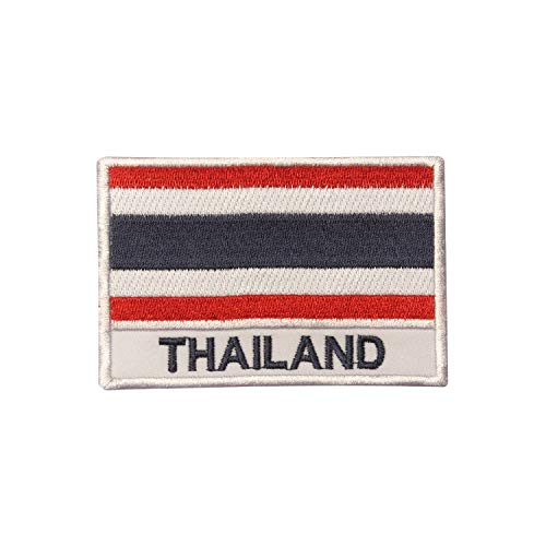 Aufnäher / Aufbügler mit Thailand-Flagge, bestickt, 9 x 6 cm von Pro Armour
