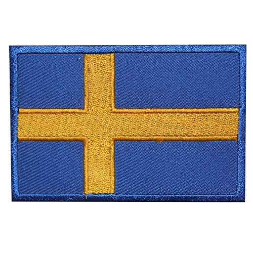 Aufnäher / Bügelbild Schweden Nationalflagge zum Aufbügeln oder Aufnähen, 9 x 6 cm von Pro Armour