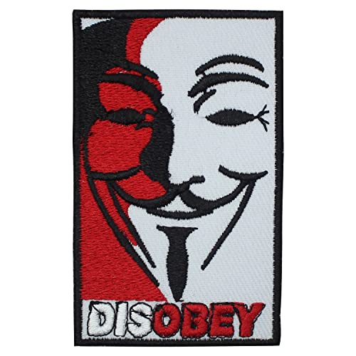 Aufnäher / Bügelbild mit Aufschrift "Disobey Anonymous", bestickt, zum Aufnähen oder Aufbügeln, 8 x 5,5 cm Aufnäher / Bügelbild mit Aufschrift "Disobey Anonymous", bestickt, zum Aufnähen oder Aufbügeln, 8 x 5,5 cm von Pro Armour