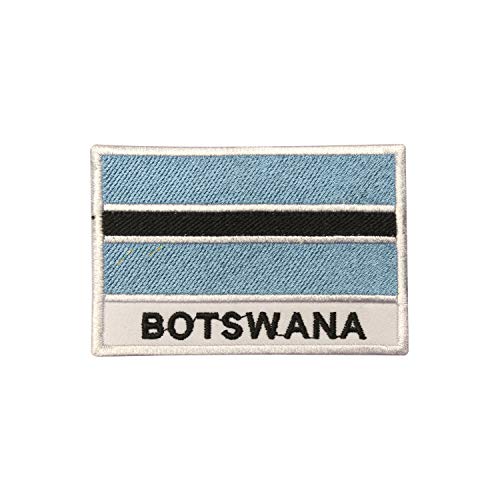 Aufnäher / Bügelbild mit Botswana-Nationalflagge, bestickt, zum Aufbügeln oder Aufnähen, 9 x 6 cm von Pro Armour