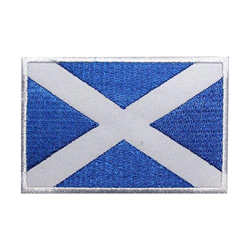 Aufnäher / Bügelbild mit schottischer Nationalflagge, bestickt, zum Aufbügeln oder Aufnähen, 9 x 6 cm Aufnäher / Bügelbild mit schottischer Nationalflagge, bestickt, zum Aufbügeln oder Aufnähen, 9 x 6 cm von Pro Armour