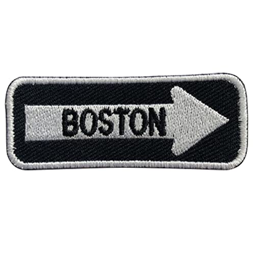 Aufnäher mit Boston-Motiv, bestickt, zum Aufbügeln oder Aufnähen, für Kleidung etc., 7,5 x 3 cm Aufnäher mit Boston-Motiv, bestickt, zum Aufbügeln oder Aufnähen, für Kleidung etc., 7,5 x 3 cm von Pro Armour