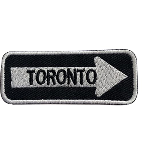 Aufnäher mit Toronto Straßenschild, bestickt, zum Aufbügeln oder Aufnähen, für Kleidung etc., 7,5 x 3 cm Aufnäher mit Toronto Straßenschild, bestickt, zum Aufbügeln oder Aufnähen, für Kleidung etc., 7,5 x 3 cm von Pro Armour