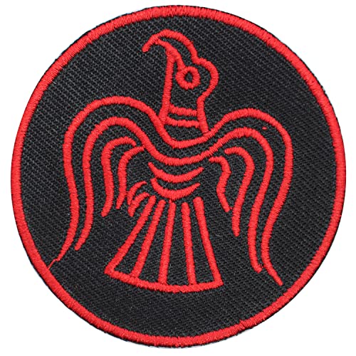 Aufnäher mit Wikinger-Hawk-Odin-Raben-Motiv, bestickt, zum Aufnähen oder Aufbügeln, 7 cm Aufnäher mit Wikinger-Hawk-Odin-Raben-Motiv, bestickt, zum Aufnähen oder Aufbügeln, 7 cm von Bater