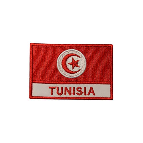 Bestickter Aufnäher zum Aufbügeln oder Aufnähen von Tunesien, 9 x 6 cm von Pro Armour