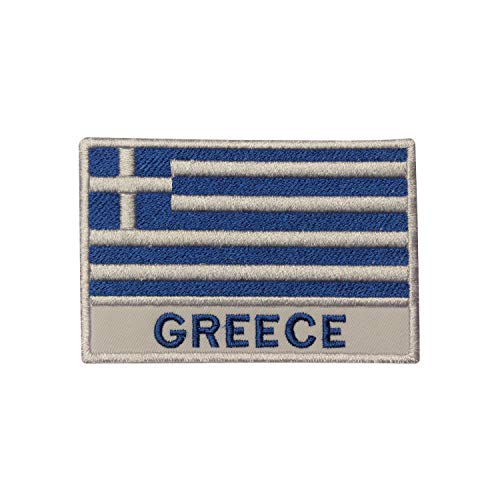 Griechenland-Flagge zum Aufbügeln oder Aufnähen, bestickt, 9 x 6 cm von Pro Armour