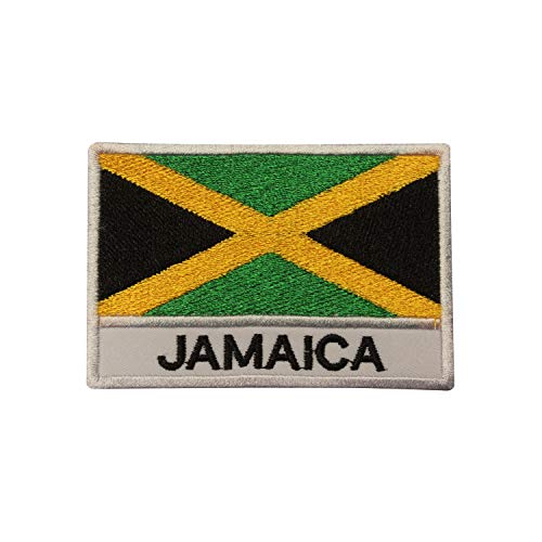 Jamaika-Nationalflagge, bestickt, zum Aufnähen oder Aufbügeln, 9 x 6 cm von Pro Armour