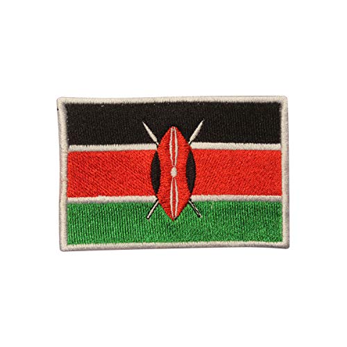 Kenya Nationalflagge, bestickt, zum Aufbügeln oder Aufnähen, für Kleidung etc., 9 x 6 cm Kenya Nationalflagge, bestickt, zum Aufbügeln oder Aufnähen, für Kleidung etc., 9 x 6 cm von Pro Armour