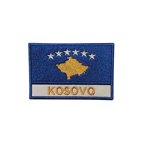 Kosovo Nationalflagge zum Aufbügeln oder Aufnähen, bestickt, 9 x 6 cm von Pro Armour