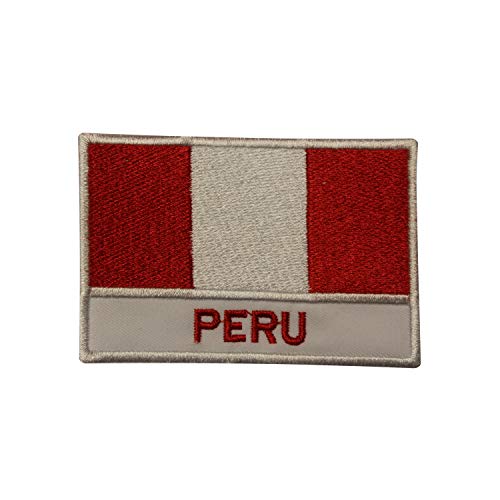 Peru-Nationalflagge, bestickt, zum Aufbügeln oder Aufnähen, Abzeichen für Kleidung etc., 9 x 6 cm Peru-Nationalflagge, bestickt, zum Aufbügeln oder Aufnähen, Abzeichen für Kleidung etc., 9 x 6 cm von Pro Armour