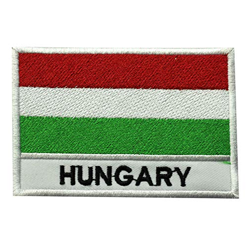 Ungarnische Nationalflagge, bestickt, zum Aufnähen oder Aufbügeln, 9 x 6 cm von Pro Armour