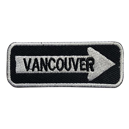 Vancouver Straßenschild-Aufnäher, bestickt, zum Aufbügeln oder Aufnähen, für Kleidung etc., 7,5 x 3 cm Vancouver Straßenschild-Aufnäher, bestickt, zum Aufbügeln oder Aufnähen, für Kleidung etc., 7,5 x 3 cm von Pro Armour