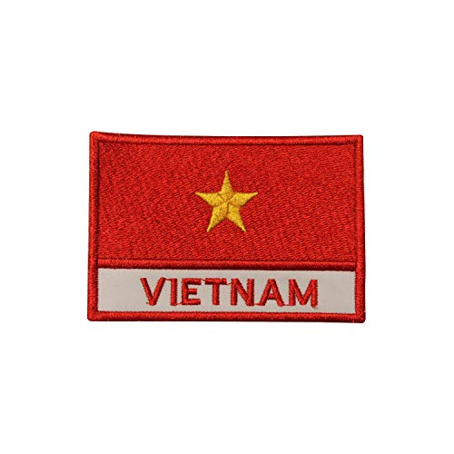 Vietnam-Nationalflagge, bestickt, zum Aufbügeln oder Aufnähen, Abzeichen für Kleidung etc., 9 x 6 cm Vietnam-Nationalflagge, bestickt, zum Aufbügeln oder Aufnähen, Abzeichen für Kleidung etc., 9 x 6 cm von Pro Armour