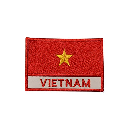 Vietnam-Nationalflagge, bestickt, zum Aufbügeln oder Aufnähen, Abzeichen für Kleidung etc., 9 x 6 cm von Pro Armour