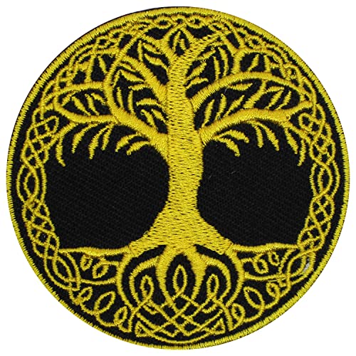 Wikinger Baum des Lebens Yggdrasil, bestickt, zum Aufbügeln oder Aufnähen, für Kleidung etc., 7 cm von Homry