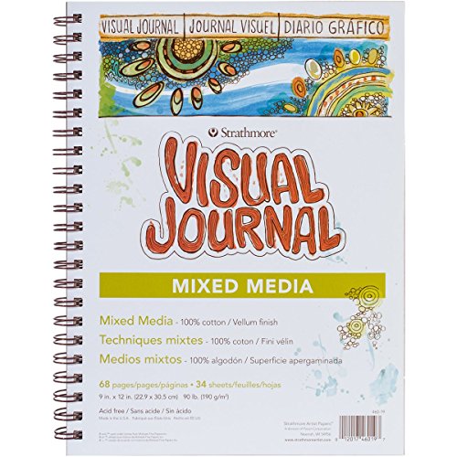 Strathmore Visual Journal Mixed Media Pergamentpapier, 22,9 x 30,5 cm, 34 Blatt, Acryl, durchsichtig von Strathmore