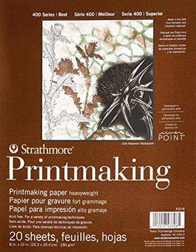 Pro-Art Strathmore Wandbild Druckgrafik Papier Pad 20,3 cm x 25,4 cm, 20 Blatt von Strathmore
