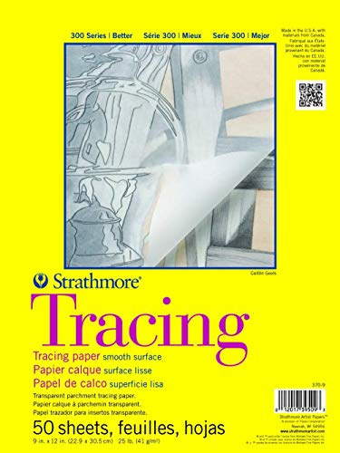 Strathmore Wandbild Transparentpapier Pad 9 Zoll x 12 Zoll, 50 Blatt von Strathmore