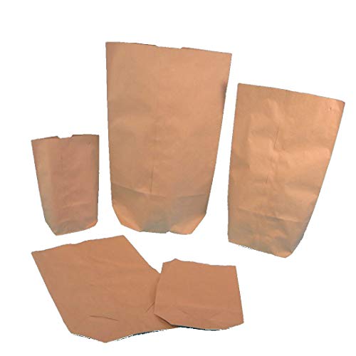 500-1000 Blockbodenbeutel Kreuzbodenbeutel Bodenbeutel Natron Papier Bio Papiertüten braun unbedruckt versch. Größen - Inkl. Verpackungslizenz in D (1,0kg 1000St) von Pro DP