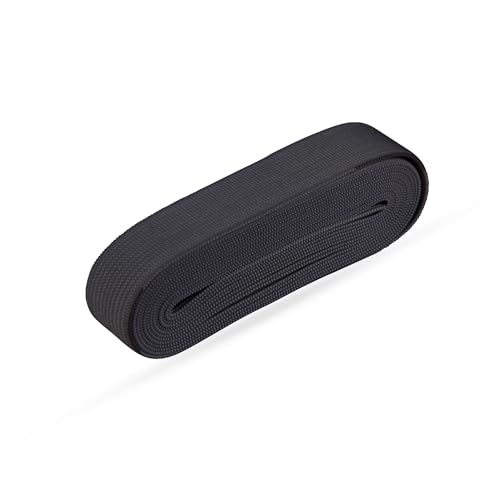 Pro Home Gummiband (Länge: 2,5m) - versch. breiten - Gummibänder DIY Nähen Elastisches Band stabil - Basteln Handwerk Gummilitze - Nähband 250cm x 2,0cm - Schwarz von Pro Home