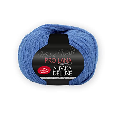Pro Lana Alpaka Deluxe Farbe 55, Alpakawolle Stickwolle, Wolle Alpaka Nadelstärke 5 mm zum Stricken und Häkeln von Pro Lana