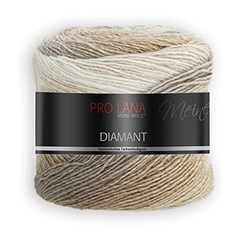 Pro Lana Diamant Farbe 88, Wolle mit Farbverlauf, 1 Knäuel = 1 Schal, 150g, 525m von Pro Lana / theofeel