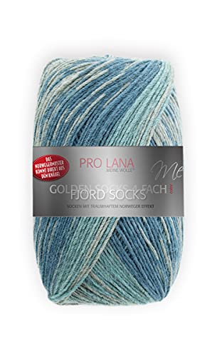 Pro Lana Fjord Socks Farbe 196, Sockenwolle musterbildend, Wolle Norwegermuster zum Stricken, 100g, 400m von theofeel