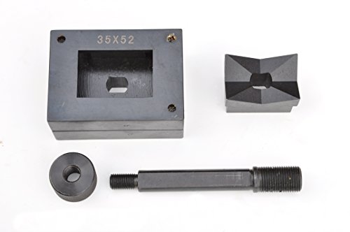 Pro-Lift-Werkzeuge Lochstanze rechteckig 35 mm x 52 mm, mit Zugbolzen und Mutter, Blechlocher von Pro-Lift-Werkzeuge