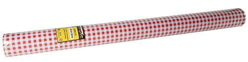 Pronappe Tischdecke R485070I Einweg-Tischdecke aus Damastpapier Länge 50m Breite 1,20m (pro Rolle) Farbe Vichy rot Damastpapier mit universellem Muster schick und klassisch von Pro Nappe