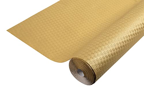 Pronappe Tischdecke 802057I Einweg-Tischdecke aus geprägtem Papier, einzigartige, ästhetische und tiefe Prägung Länge 20m Breite 1,20m (pro Rolle) Farbe Gold hergestellt in Frankreich von Pro Nappe