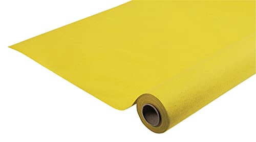 Pronappe Tischdecke R780624I 5er Pack Einweg-Tischdecken aus Spunbond-Vlies Länge 6m Breite 1,20m (pro Rolle) Farbe gelb Reißfestes, wasserabweisendes und abwischbares Material von Pro Nappe