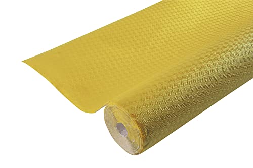 Pronappe Tischdecke 802020I Einweg-Tischdecke aus geprägtem Papier, einzigartige, ästhetische und tiefe Prägung Länge 20m Breite 1,20m (pro Rolle) Farbe Gelb hergestellt in Frankreich von Pro Nappe