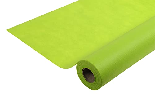 Pronappe Tischdecke R781031I Einweg-Tischdecke aus Spunbond-Vlies Länge 10m Breite 1,20m (pro Rolle) Farbe Kiwigrün Reißfestes, wasserabweisendes und abwischbares Material von Pro Nappe