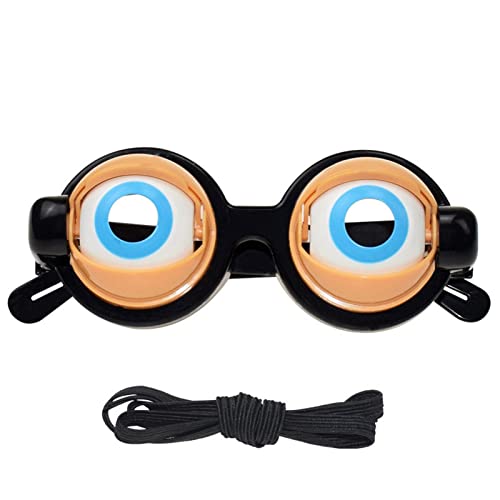 Verrückte Auge Brille Googly Augen Brille Lustige Augen Brille Schütteln Party Brille Spielzeug für Halloween Kostümzubehör und Fotokabine Requisiten, Geburtstagsparty Gefälligkeiten (Klassisch) von Pro-Noke