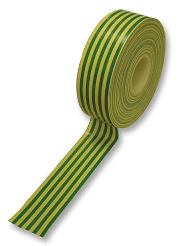 PRO POWER PVC-Klebeband 1920YG PVC-Isolierband, 19 mm x 20 m, grün/gelb von Pro Power