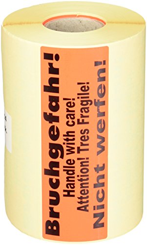 Pro-System CTBRUC14 Etiketten für die Organisation und die Transportsicherung, Bruchgefahr! Nicht werfen, 145 mm Länge x 50 mm Breite (1000-er Pack) von Pro-System