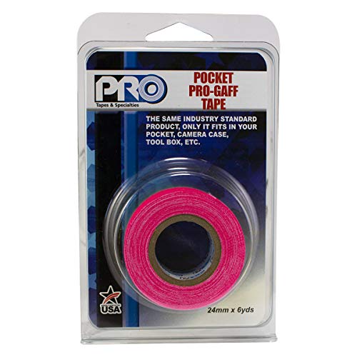 Pro Tapes 306GB16MFLPIN1 PRO Pocket Gaffer-Klebeband, 2,5 cm x 6 m, fluoreszierendes Pink von Pro Tapes