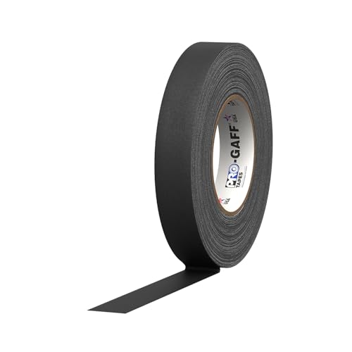ProTapes Pro Gaff Premium-Gaffer-Klebeband mit Gummi-Kleber, 2,5 cm breit, 45,7 m lang, Schwarz (1 Stück) von Pro