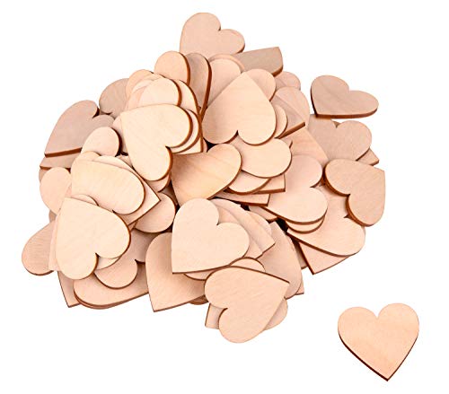 100 Stück Birkenholz Holzherzen Hochzeit Naturholzscheiben, Holzherz Deko 4x4cm, Geschenkanhänger zum Basteln, Holzdeko für eine Party, Jubiläum 100 Stück Birkenholz Holzherzen Hochzeit Naturholzscheiben, Holzherz Deko 4x4cm, Geschenkanhänger zum Basteln, Holzdeko für eine Party, Jubiläum von ProArts