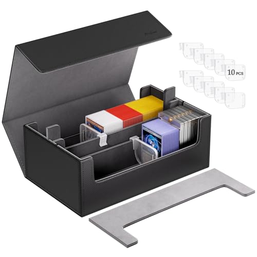 ProCase 2 Slot Sammelkarten-Aufbewahrungsbox, Magnetverschluss Deck Box für Magnetkartenhalter, MTG, TCG, Toploader, Yugioh, Sportkarten mit verstellbaren Fächern -Schwarzgrau ProCase 2 Slot Sammelkarten-Aufbewahrungsbox, Magnetverschluss Deck Box für Magnetkartenhalter, MTG, TCG, Toploader, Yugioh, Sportkarten mit verstellbaren Fächern -Schwarzgrau von ProCase