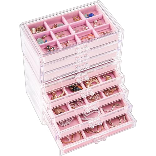 ProCase Acryl Schmuck Organizer Schmuckschatulle für Damen Durchsichtige Schmuckaufbewahrung Schmuckkästchen Schmuckbox mit 8 Schubladen für Ohrringe, Ringe, Armbänder -Grau ProCase Acryl Schmuck Organizer Schmuckschatulle für Damen Durchsichtige Schmuckaufbewahrung Schmuckkästchen Schmuckbox mit 8 Schubladen für Ohrringe, Ringe, Armbänder -Grau von ProCase