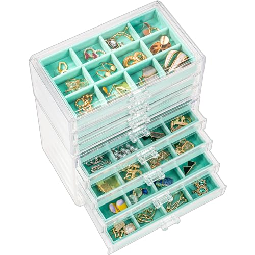 ProCase Acryl Schmuck Organizer Schmuckschatulle für Damen Durchsichtige Schmuckaufbewahrung Schmuckkästchen Schmuckbox mit 8 Schubladen für Ohrringe, Ringe, Armbänder -Grau ProCase Acryl Schmuck Organizer Schmuckschatulle für Damen Durchsichtige Schmuckaufbewahrung Schmuckkästchen Schmuckbox mit 8 Schubladen für Ohrringe, Ringe, Armbänder -Grau von ProCase