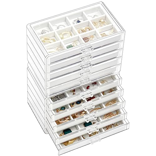 ProCase Schmuckkästchen aus Acryl Schmuckaufbewahrung Jewelry Organizer Schmuckschatulle für Damen mit 10 Schubladen von ProCase