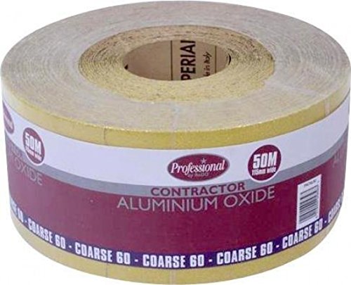 ProDec 50 m Rolle, grob, gelbes Aluminiumoxid-Schleifpapier mit Körnung 60 zum Schleifen von Holz, Farbe, Putz, Spachtelmasse, Metall & mehr; Schleifpapier, kompatibel mit Maschinenschleifern ProDec 50 m Rolle, grob, gelbes Aluminiumoxid-Schleifpapier mit Körnung 60 zum Schleifen von Holz, Farbe, Putz, Spachtelmasse, Metall & mehr; Schleifpapier, kompatibel mit Maschinenschleifern von ProDec