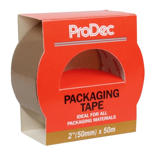 ProDec Paketklebeband, Paketband, starkes strapazierfähiges Packband, Klebeband zum Verpacken von Kartons, Verpackungsband für Umzüge, 5,1 cm x 50 m, Braun von ProDec