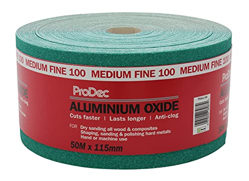 ProDec Schleifpapier, Körnung 100, mittelfein, Aluminiumoxid, 50 m x 115 mm, Rolle, grün, PAALL100 ProDec Schleifpapier, Körnung 100, mittelfein, Aluminiumoxid, 50 m x 115 mm, Rolle, grün, PAALL100 von ProDec