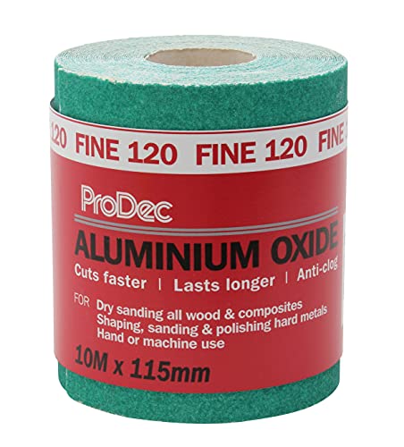 ProDec Schleifpapier, Körnung 120, fein, Aluminiumoxid, 10 m x 115 mm, Rolle, grün, PAALX120 ProDec Schleifpapier, Körnung 120, fein, Aluminiumoxid, 10 m x 115 mm, Rolle, grün, PAALX120 von ProDec