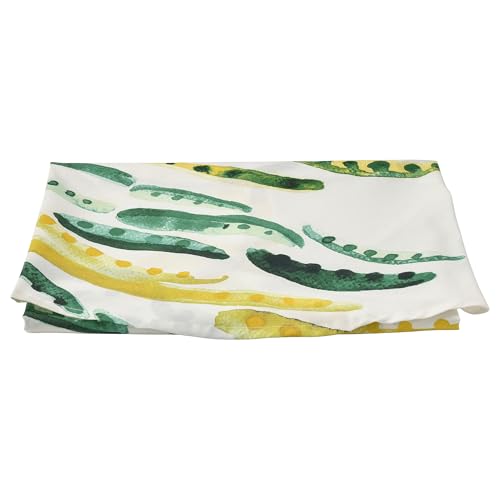 NÄBBFISK Tischdecke 150 cm gemustert gelb/grün/weiß rund von ProTuning