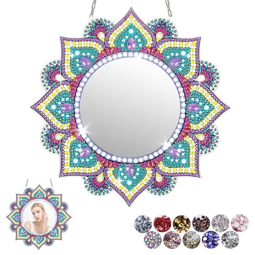 Diamond Painting Spiegel Bastelset Kinder, Mandala Basteln Set Geschenke, Kosmetikspiegel Mädchen Geburtstagsgeschenk Spielzeug, Basteln Diamantmalerei Spiegel Bastelset Kinder ab 6 7 8 10 Jahren Diamond Painting Spiegel Bastelset Kinder, Mandala Basteln Set Geschenke, Kosmetikspiegel Mädchen Geburtstagsgeschenk Spielzeug, Basteln Diamantmalerei Spiegel Bastelset Kinder ab 6 7 8 10 Jahren von Probuk