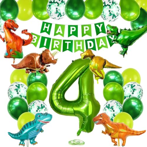 Dino Geburtstag Deko Set, Dino Deko 4 Jahre Kindergeburtstag, 4 Jahre Dinosaurier Folienballon, Luftballon 4. Geburtstag, Deko Dinosaurier Geburtstag für Dinosaurier Party Kinder Geburtstag Dino Geburtstag Deko Set, Dino Deko 4 Jahre Kindergeburtstag, 4 Jahre Dinosaurier Folienballon, Luftballon 4. Geburtstag, Deko Dinosaurier Geburtstag für Dinosaurier Party Kinder Geburtstag von Probuk
